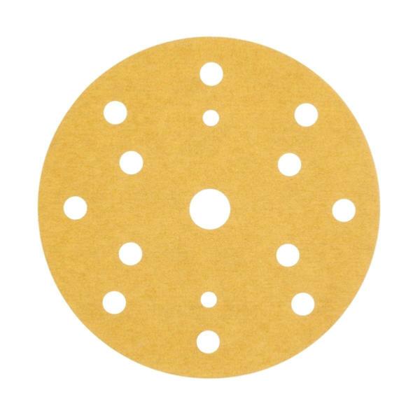 Boîte de 100 Disques à poncer 3M Hookit Gold 255P+ Diamètre 150mm - Grain  P240 - 15 trous