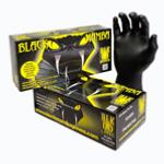 Boite de 100 gants noirs jetables nitrile BLACK MAMBA - Taille L 05006