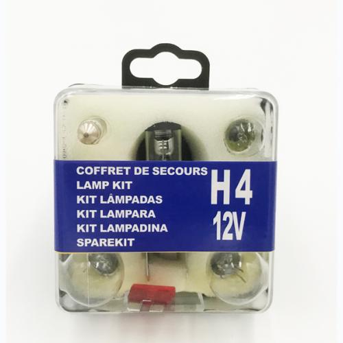 Coffret ampoules de secours pour phares de voiture H4 12V