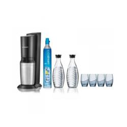 Pack SODASTREAM Crystal 2 bouteilles + 4 verres et CO² inclus