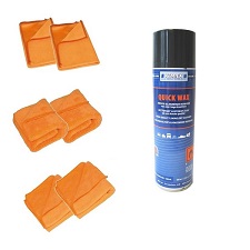 Lot de 6 chiffons microfibre + 1 aérosol nettoyant à sec