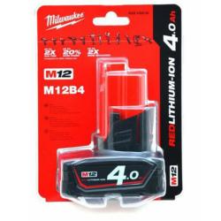 Batterie 12 V 4Ah RedLithium-Ion M12B4 Milwaukee 